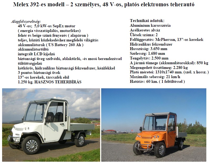Melex 392 elektromos teheraut